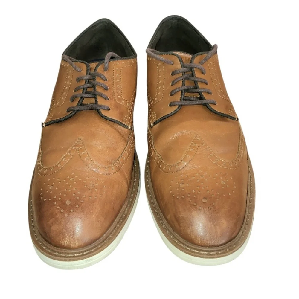 Cole Haan Wingtip Go To Oxford British Tan Brown Dress Casual Work Loafer Men 11 - Picture 5 of 8